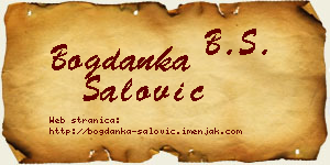 Bogdanka Šalović vizit kartica